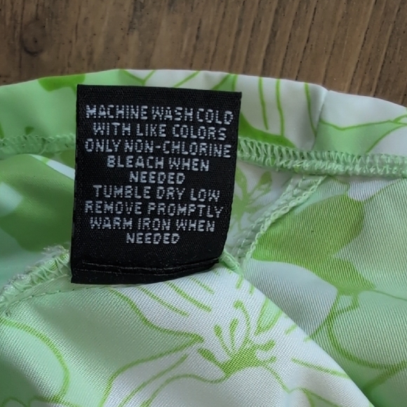 Vintage Reversible Lime Green Zip Up Sleeveless Floral Mini Dress 5 - Picture 9 of 13